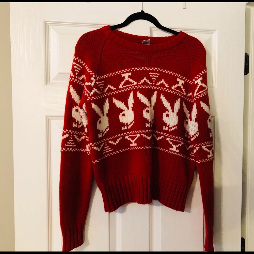 Vintage womans playboy Christmas/winter sweater